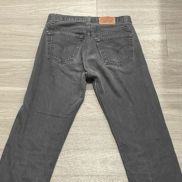 Vintage Levi’s 501 70s button fly faded black black jeans made in USA - Picture 7 of 10